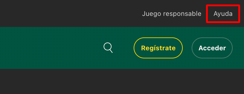 Podés acceder rápidamente a "Ayuda" desde el menú superior