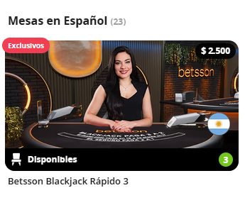 Betsson Casino en Vivo