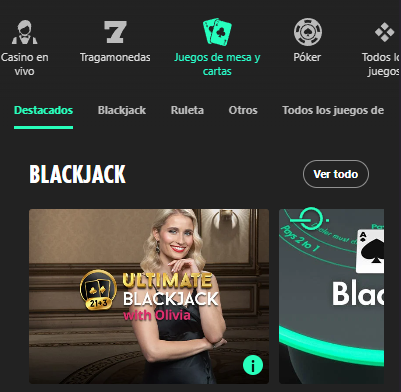 Jugar Cartas en Bet365 Casino