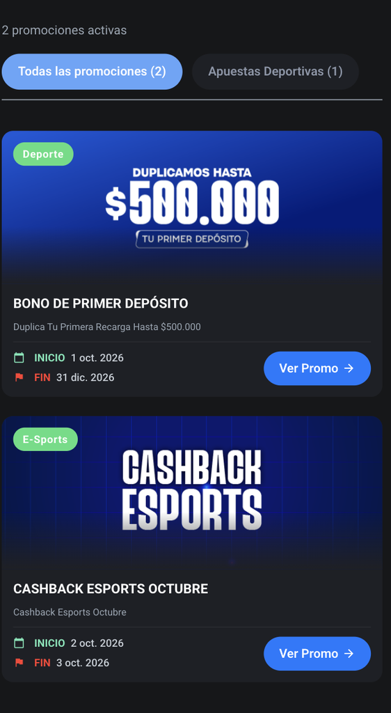 Bonos Deportivos En La Página De Promociones De Jugadon